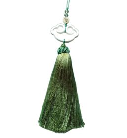 Chinese Style Clouds With Green Tassels Car Interior Hanging Ornaments For Wishful Blessing