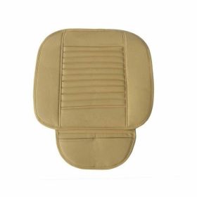 3D Universal PU Leather Car Seat Cover Breathable Pad Mat For Auto Chair Cushion (Color: Beige)